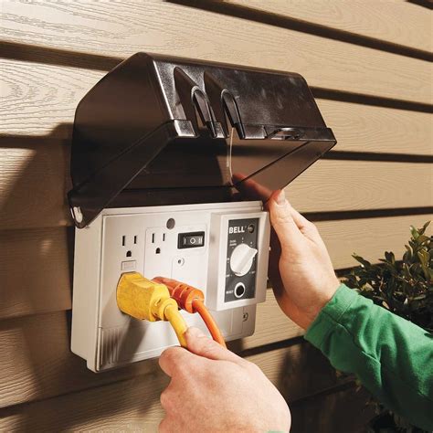 install outdoor electrical junction box|installing an outdoor outlet box.